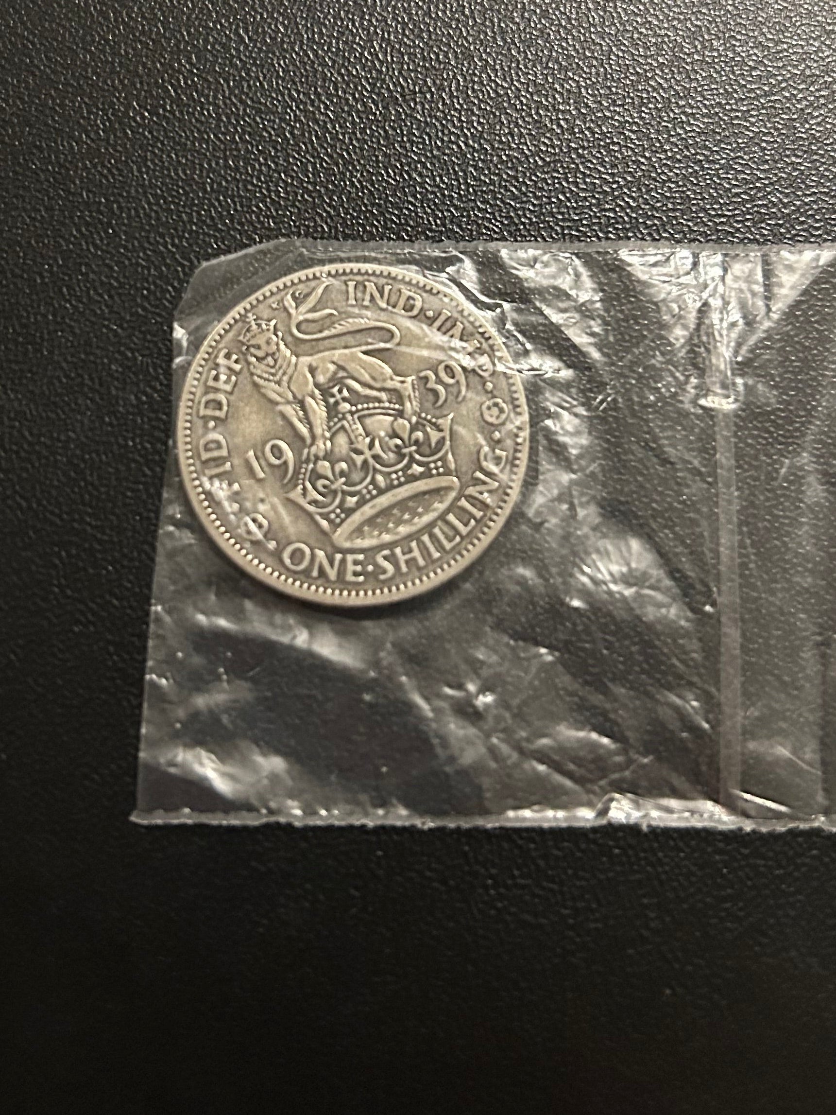 1939 Great Britain One Shilling – George VI – .500 Silver