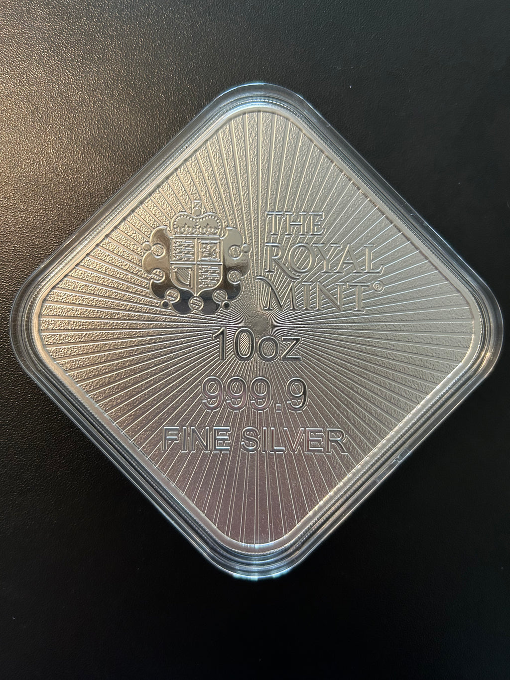 10oz Britannia and Liberty Silver Bullion Bar 999.9 Fine - With Clear Plastic Case